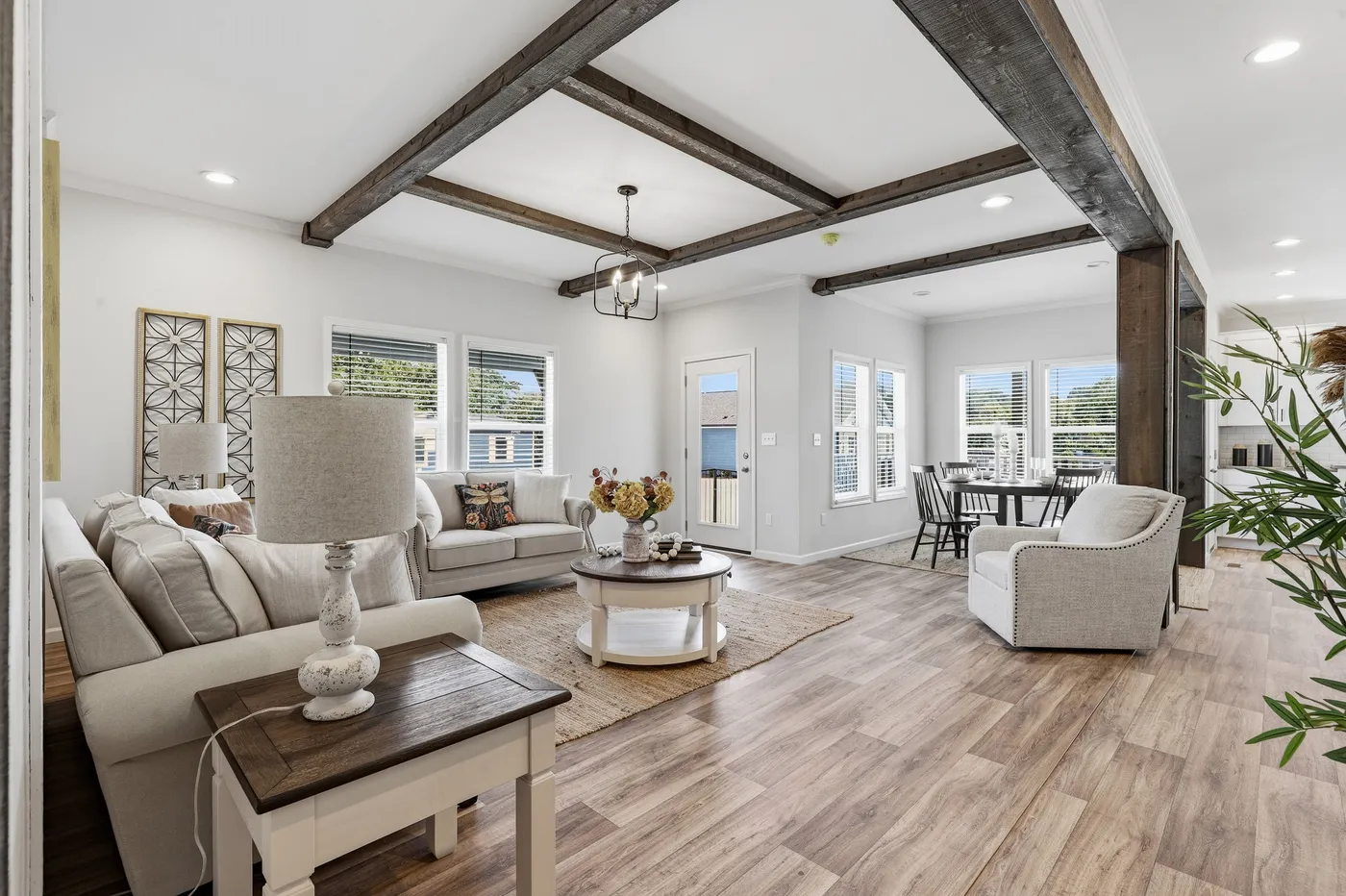 The SOUTHERN CHARM Exterior. This Manufactured Mobile Home features 3 bedrooms and 2 baths.