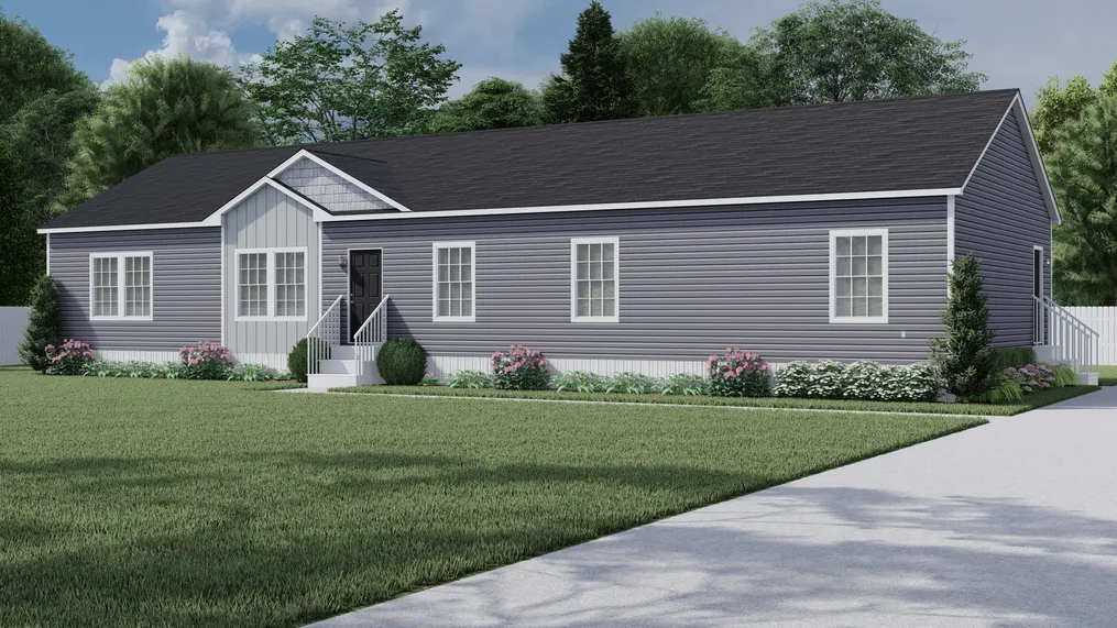 The 1444 CAROLINA Exterior. This Manufactured Mobile Home features 4 bedrooms and 2 baths.