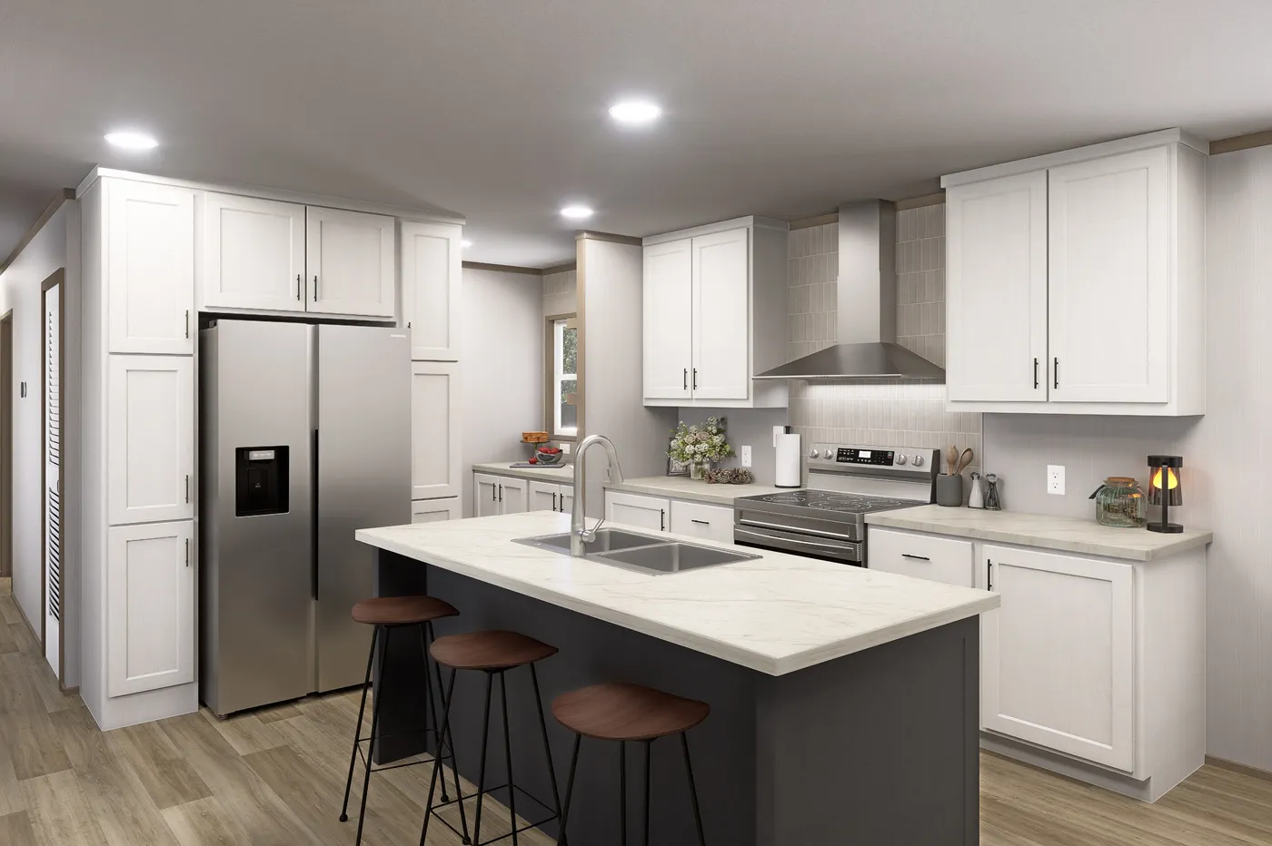 Tranquility Package. The VOYAGE Exterior. This Manufactured Mobile Home features 3 bedrooms and 2 baths.