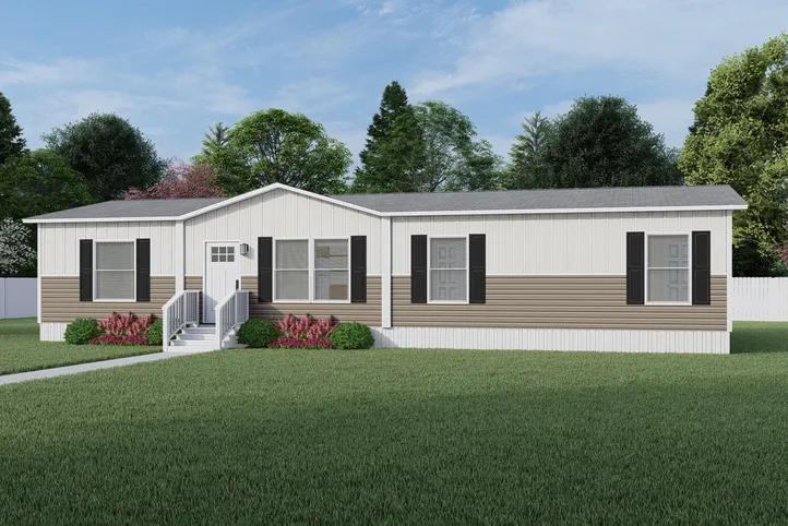 The BOONE   28X56 Exterior. This Manufactured Mobile Home features 4 bedrooms and 2 baths.