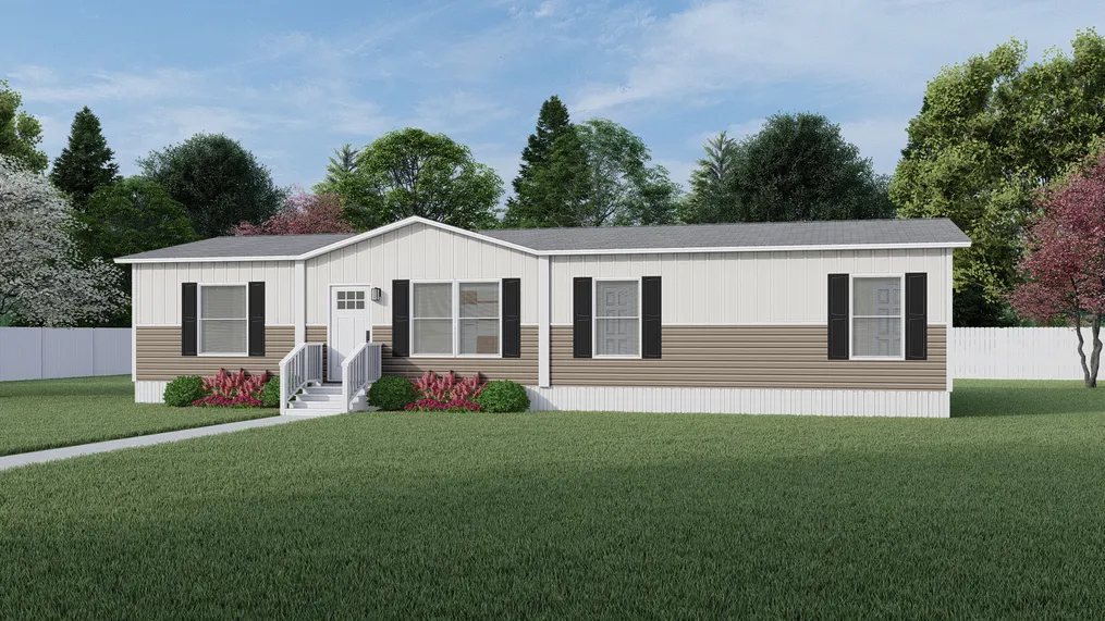 The BOONE   28X56 Exterior. This Manufactured Mobile Home features 4 bedrooms and 2 baths.