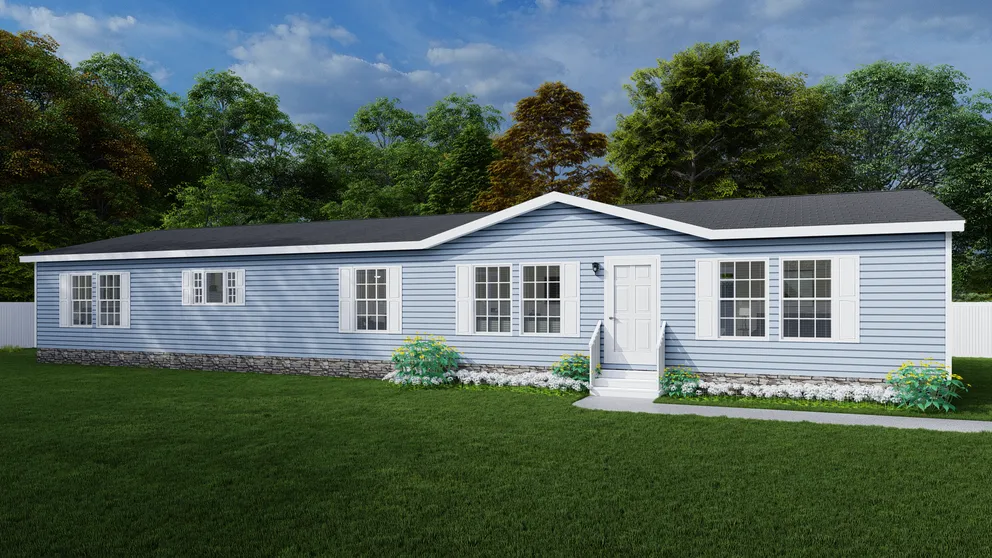The PALMETTO 6101 Exterior. This Manufactured Mobile Home features 4 bedrooms and 2.5 baths.