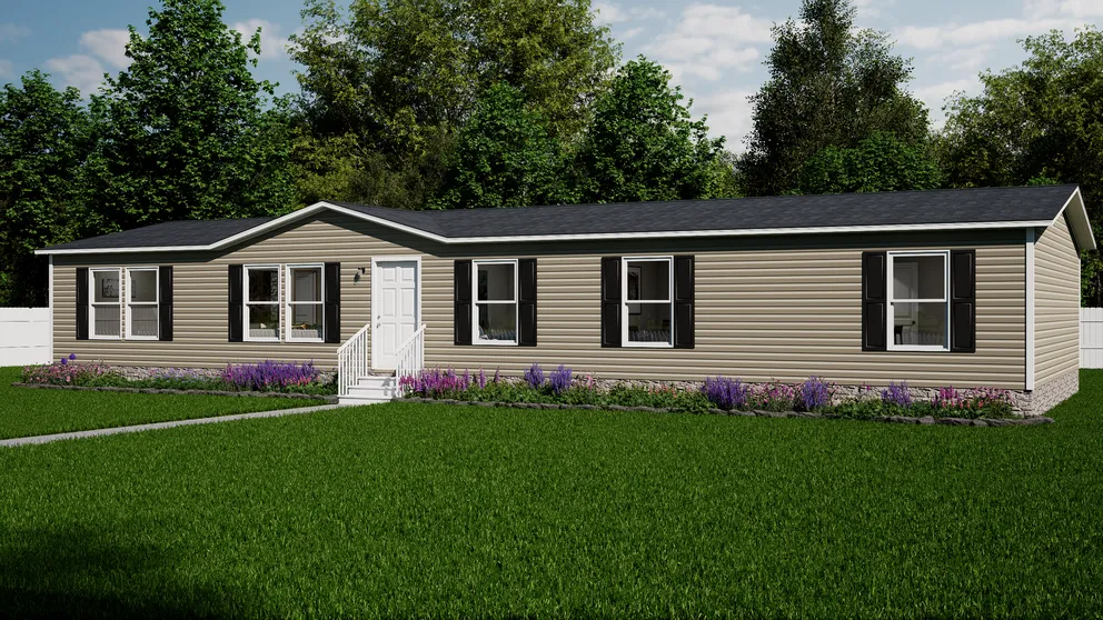 The ECLIPSE Exterior. This Manufactured Mobile Home features 4 bedrooms and 2 baths.