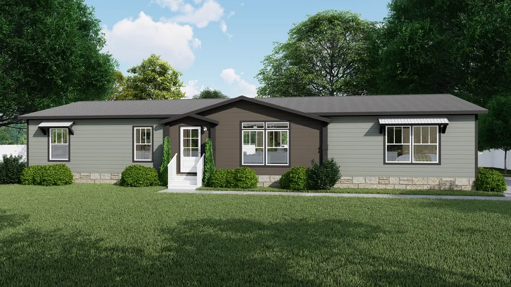 The THE VERSACE Exterior. This Manufactured Mobile Home features 3 bedrooms and 2 baths.