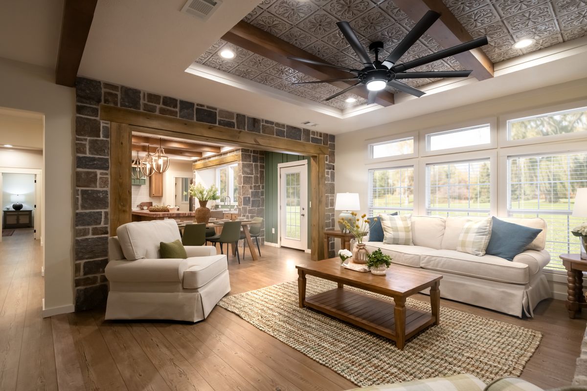 The THE ROCKING CHAIR Exterior. This Manufactured Mobile Home features 3 bedrooms and 2 baths.