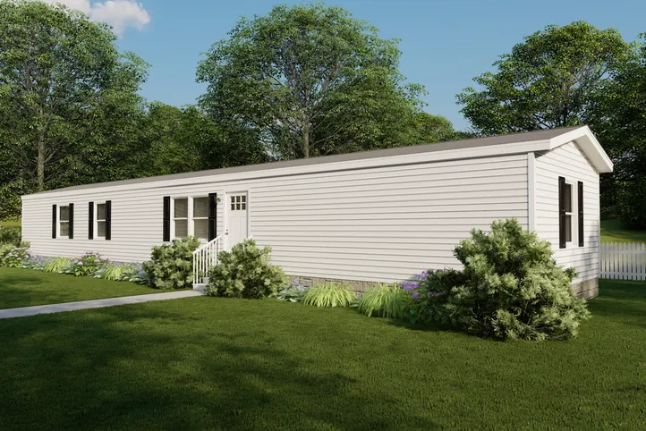 The RIVERHAVEN Exterior. This Manufactured Mobile Home features 3 bedrooms and 2 baths.