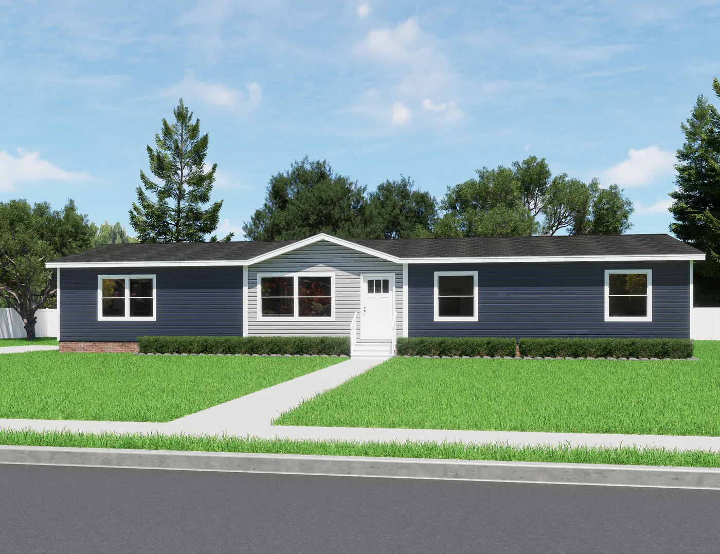 The ULTRA FLEX HERCULES 28X68 3BR Exterior. This Manufactured Mobile Home features 3 bedrooms and 2 baths.