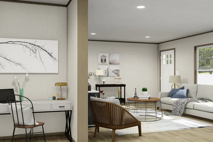 The EVEREST Exterior. This Manufactured Mobile Home features 4 bedrooms and 2 baths.