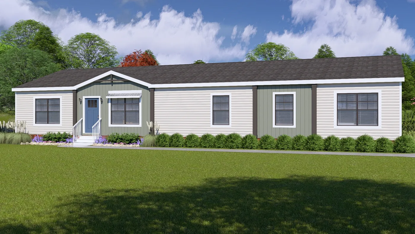 The FARM 3 FLEX ELITE DEN Exterior. This Manufactured Mobile Home features 3 bedrooms and 2 baths.