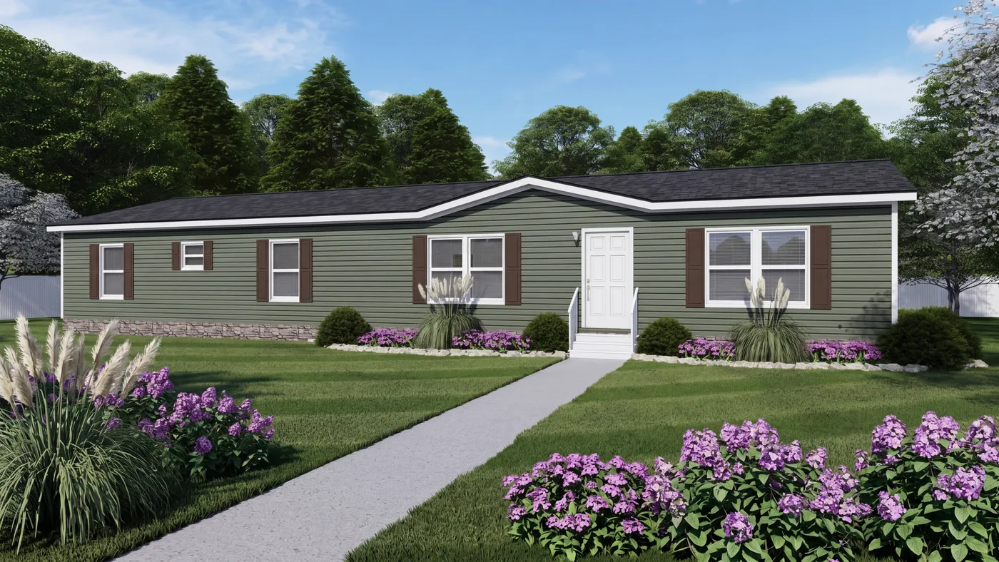 The TRADITION 72 Exterior. This Manufactured Mobile Home features 3 bedrooms and 2 baths.