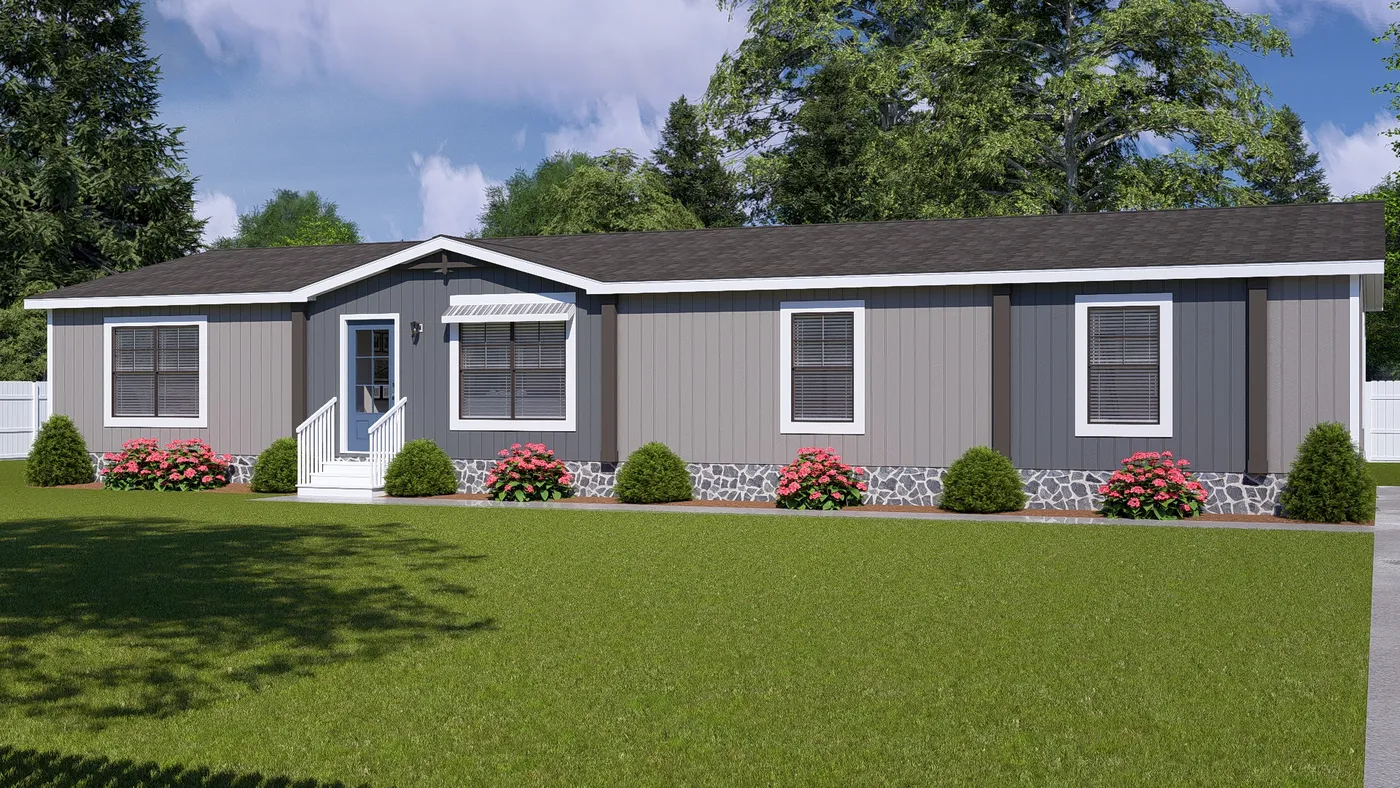 The EVERETT ELITE Exterior. This Manufactured Mobile Home features 4 bedrooms and 3 baths.