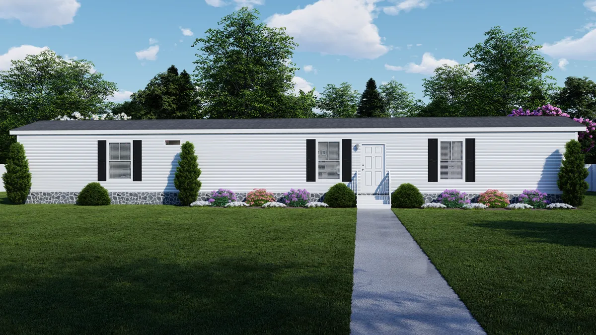 The THE WAVERLY Exterior. This Manufactured Mobile Home features 3 bedrooms and 2 baths.