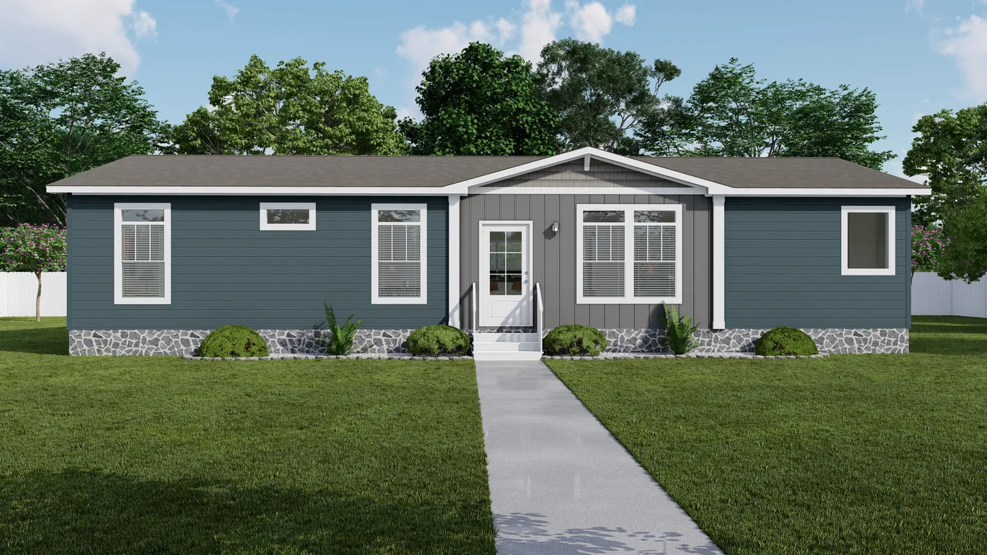 The THE DURANGO Exterior. This Manufactured Mobile Home features 3 bedrooms and 2 baths.