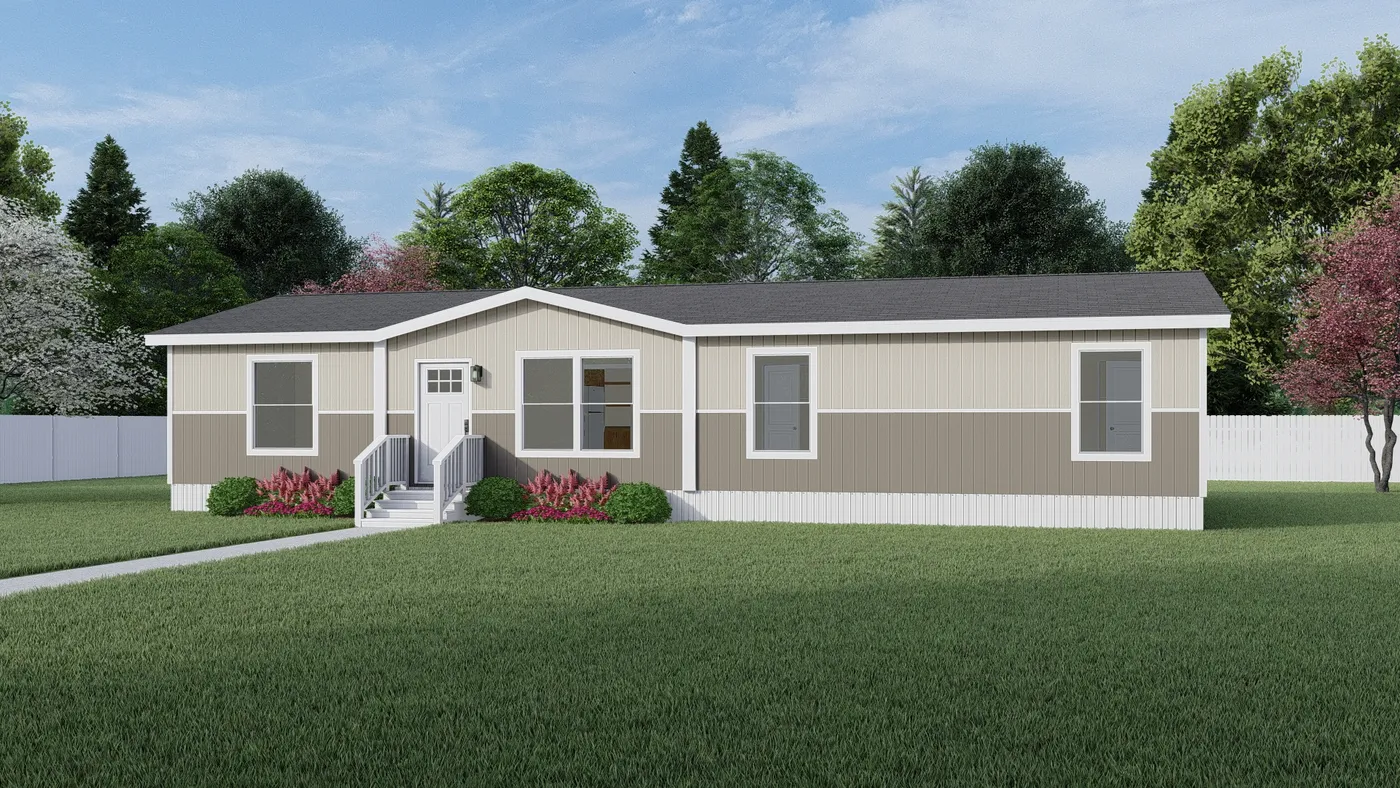 Southern Ranch - Stonehenge. The BOONE Exterior. This Manufactured Mobile Home features 4 bedrooms and 2 baths.