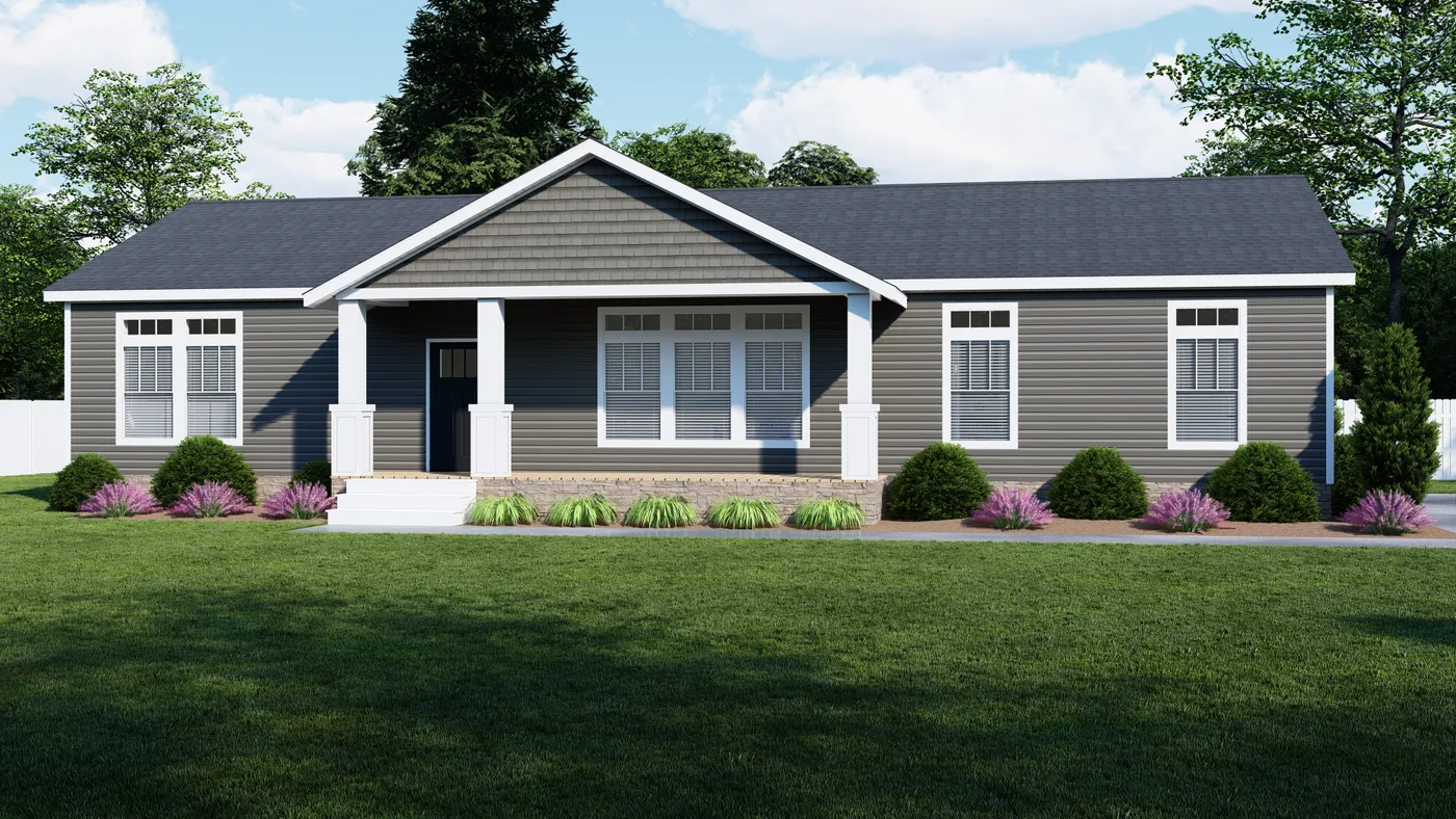 The THE DREAM/6030-MS052 SECT Exterior. This Manufactured Mobile Home features 3 bedrooms and 2 baths.