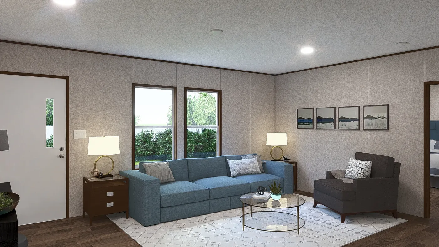 The OAK Exterior. This Manufactured Mobile Home features 4 bedrooms and 2 baths.