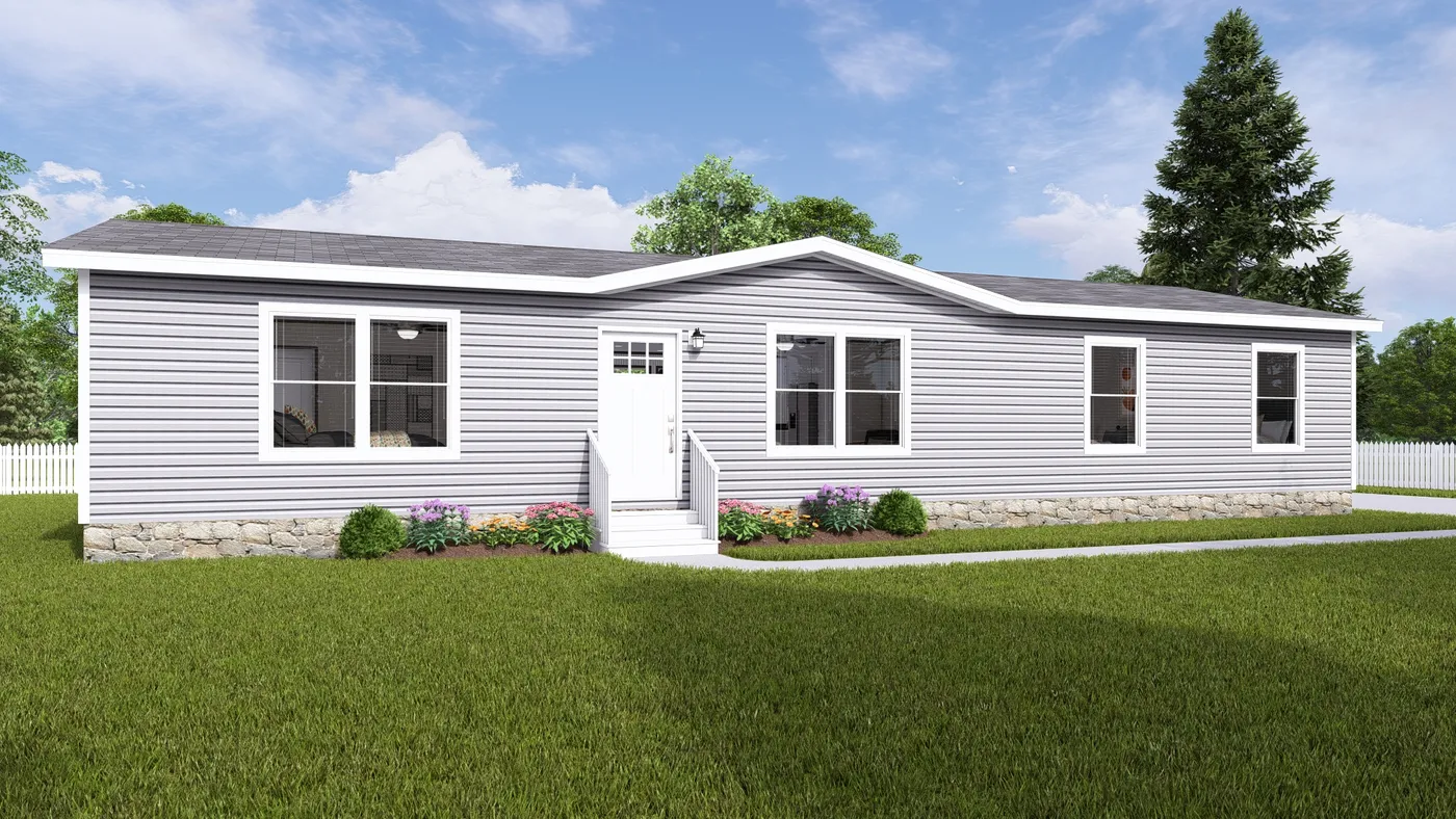 The THE RESERVE 60 Exterior. This Manufactured Mobile Home features 3 bedrooms and 2 baths.
