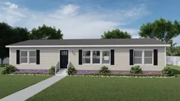 The DISCOVER Exterior with Mist Vinyl. This Manufactured Mobile Home features 3 bedrooms and 2 baths.