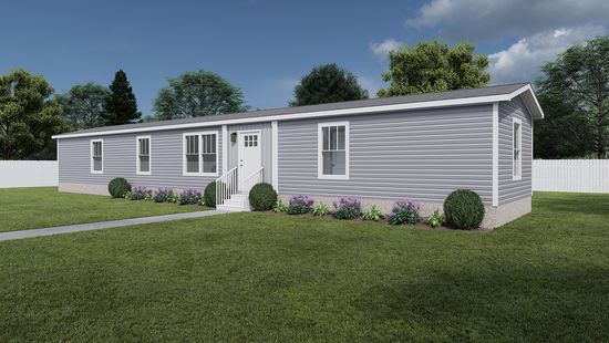 The 1006 "SOLSBURY HILL" 7616 Exterior. This Manufactured Mobile Home features 3 bedrooms and 2 baths.