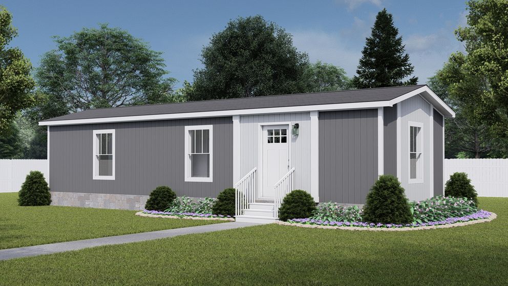 The YESTERDAY Exterior. This Manufactured Mobile Home features 1 bedroom and 1 bath.