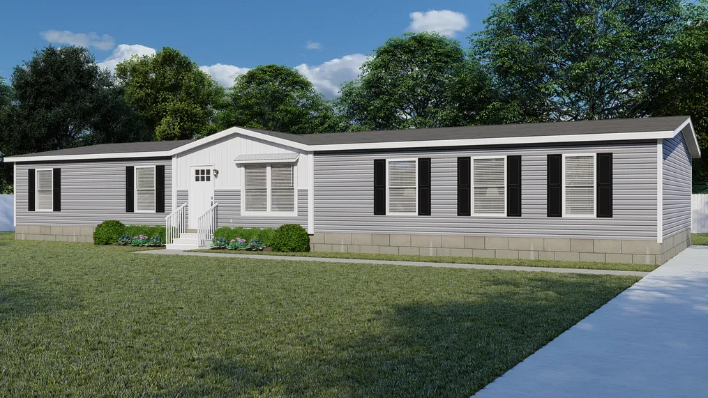 The THE FUSION 32H Exterior. This Manufactured Mobile Home features 5 bedrooms and 3 baths.