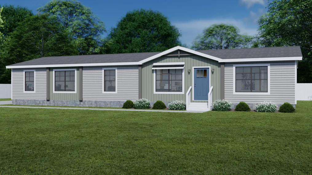 The ANGELINA Exterior. This Manufactured Mobile Home features 4 bedrooms and 2 baths.