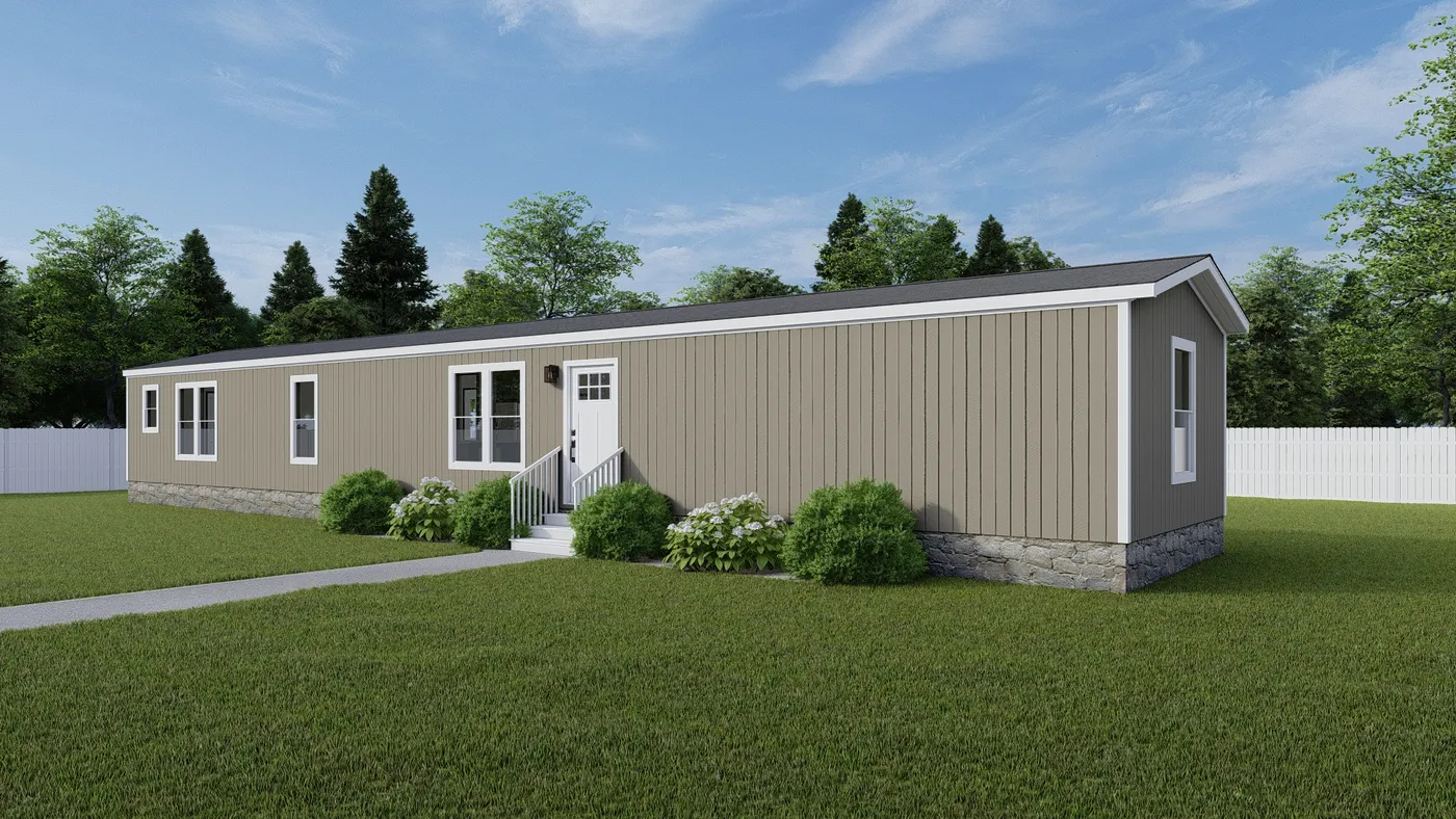 The HUDSON Exterior. This Manufactured Mobile Home features 3 bedrooms and 2 baths.
