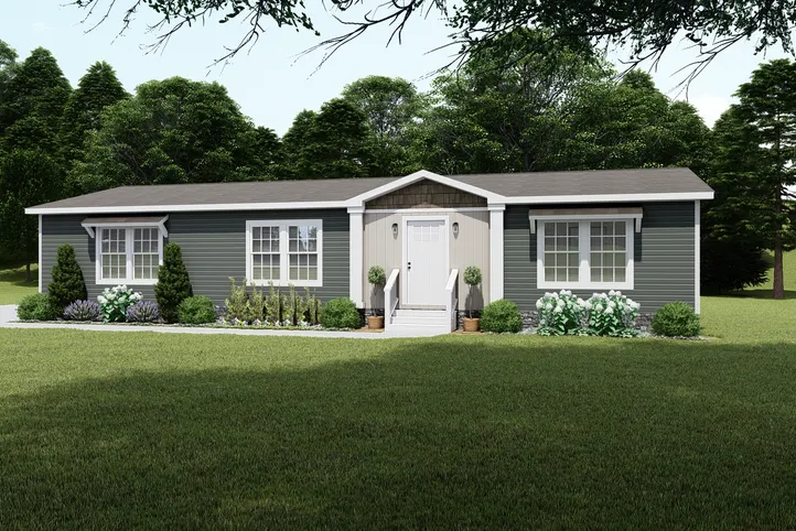 The 1439 CAROLINA "MAGNOLIA" Exterior. This Manufactured Mobile Home features 3 bedrooms and 2 baths.