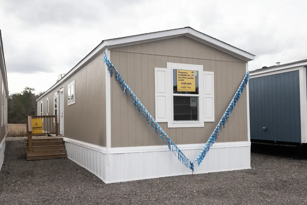 The DESIRE Exterior. This Manufactured Mobile Home features 3 bedrooms and 2 baths.