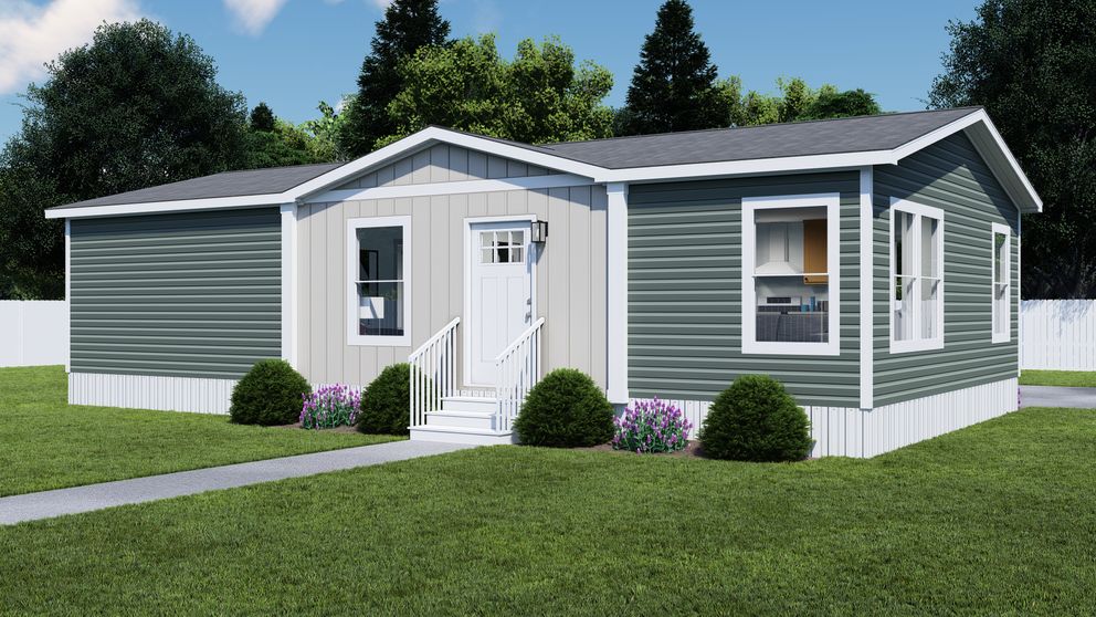 The RISING SUN Exterior. This Manufactured Mobile Home features 2 bedrooms and 2 baths.