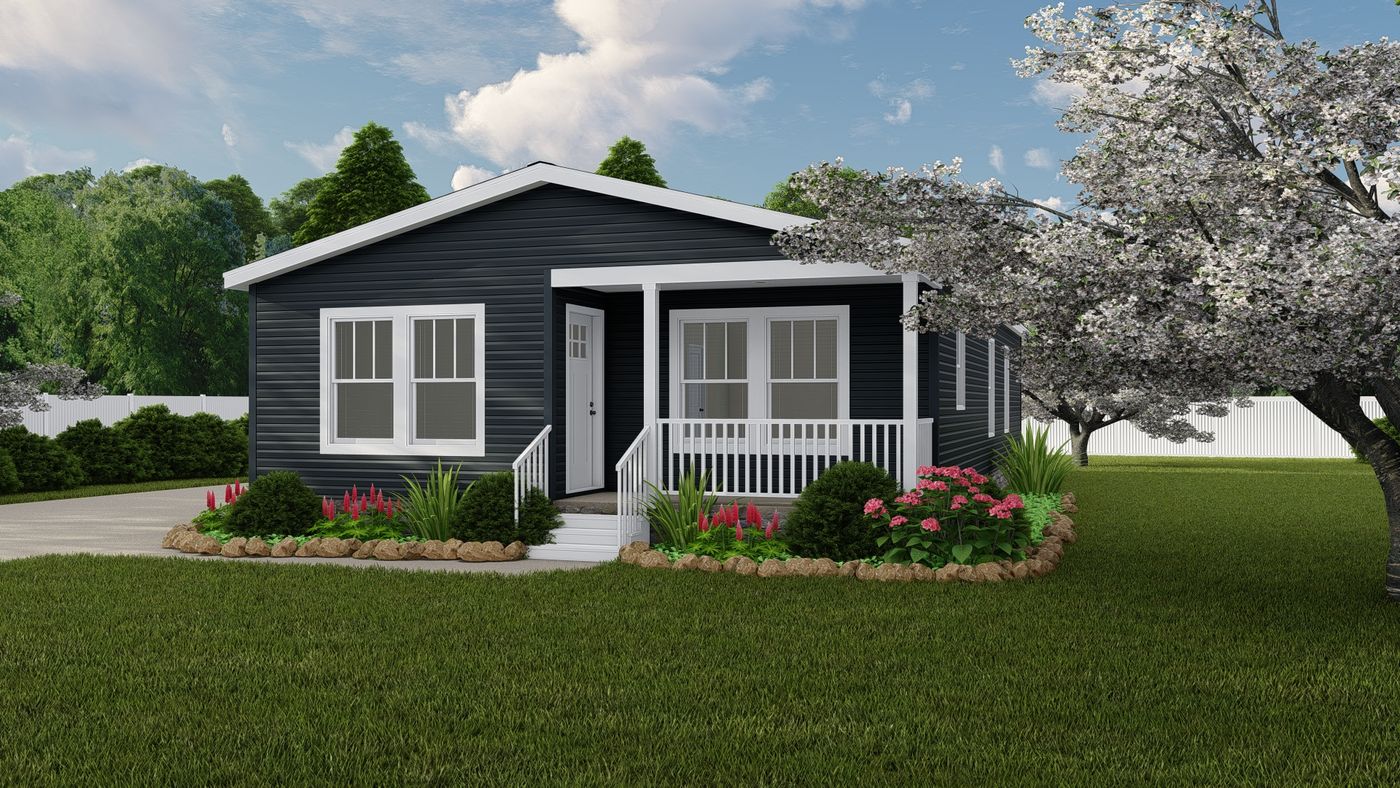 The DAYBREAK DR 4828-MS059 SECT Exterior. This Manufactured Mobile Home features 3 bedrooms and 2 baths.
