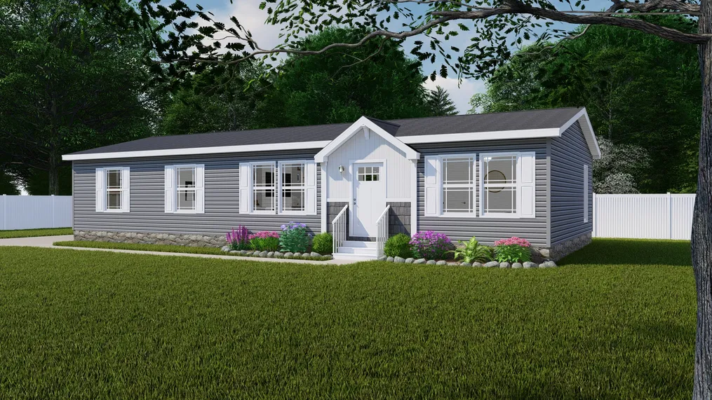 The CLASSIC 56D Exterior. This Manufactured Mobile Home features 3 bedrooms and 2 baths.