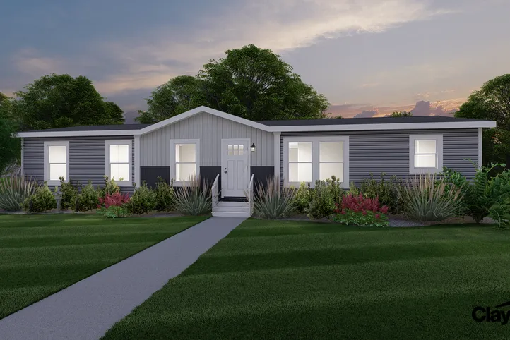 The BREEZE FARMHOUSE Exterior. This Manufactured Mobile Home features 3 bedrooms and 2 baths.