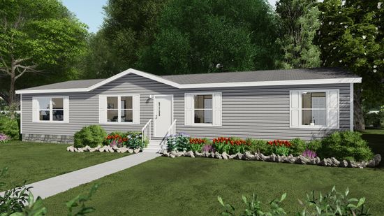 The MARVEL 4 Exterior. This Manufactured Mobile Home features 4 bedrooms and 2 baths.