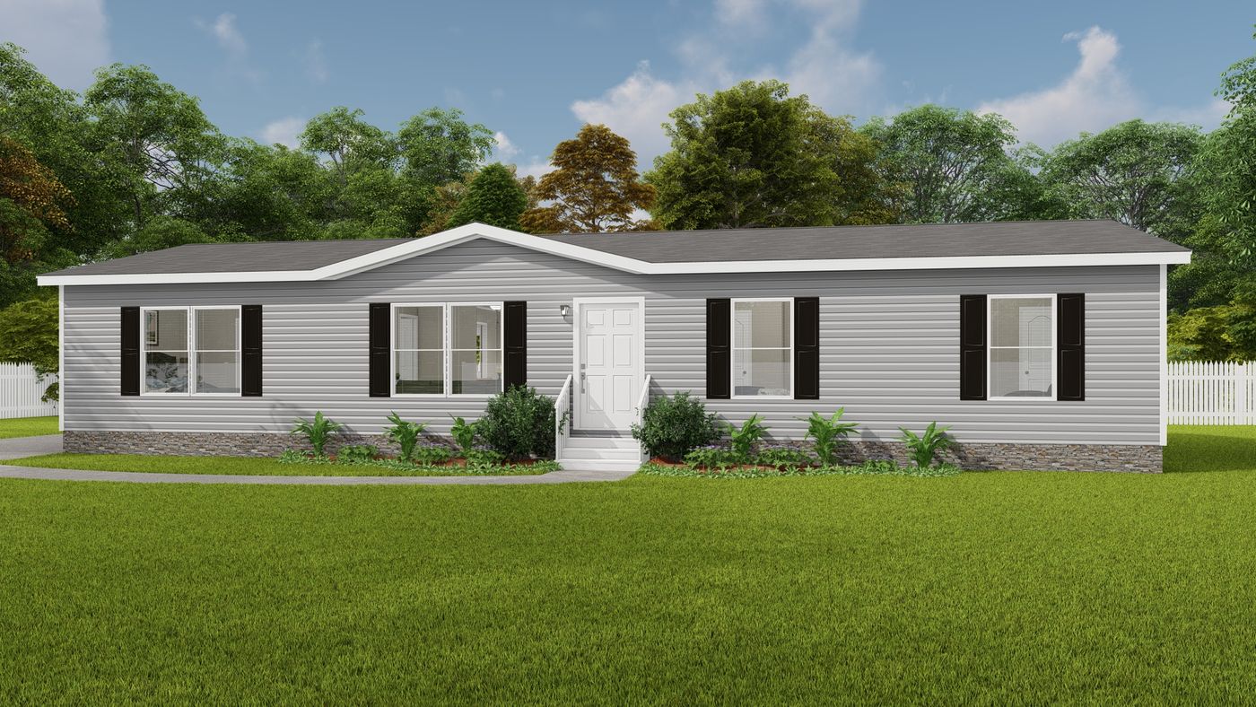 The TRADITION 60B Exterior. This Manufactured Mobile Home features 3 bedrooms and 2 baths.