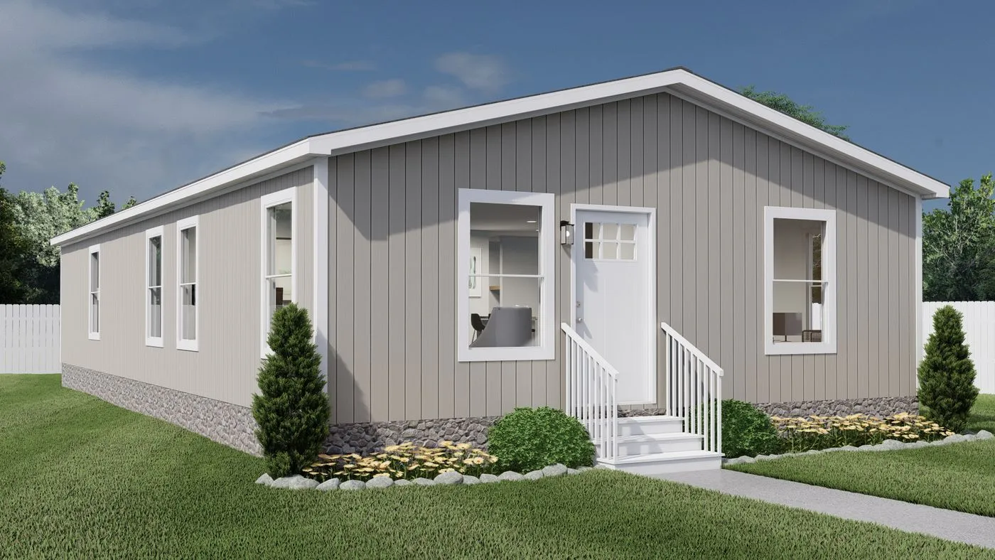 The FREE BIRD Exterior. This Manufactured Mobile Home features 3 bedrooms and 2 baths.