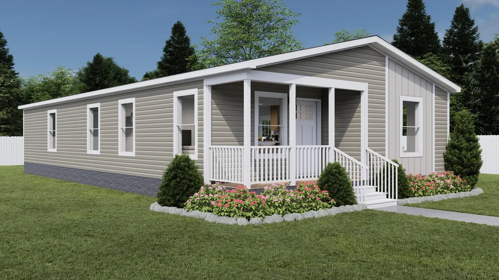 The STAYIN ALIVE 5628-32-3 Exterior. This Manufactured Mobile Home features 3 bedrooms and 2 baths.