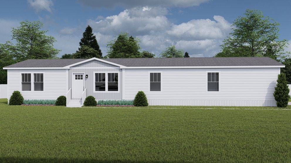 The HEY JUDE Exterior. This Manufactured Mobile Home features 4 bedrooms and 2 baths.