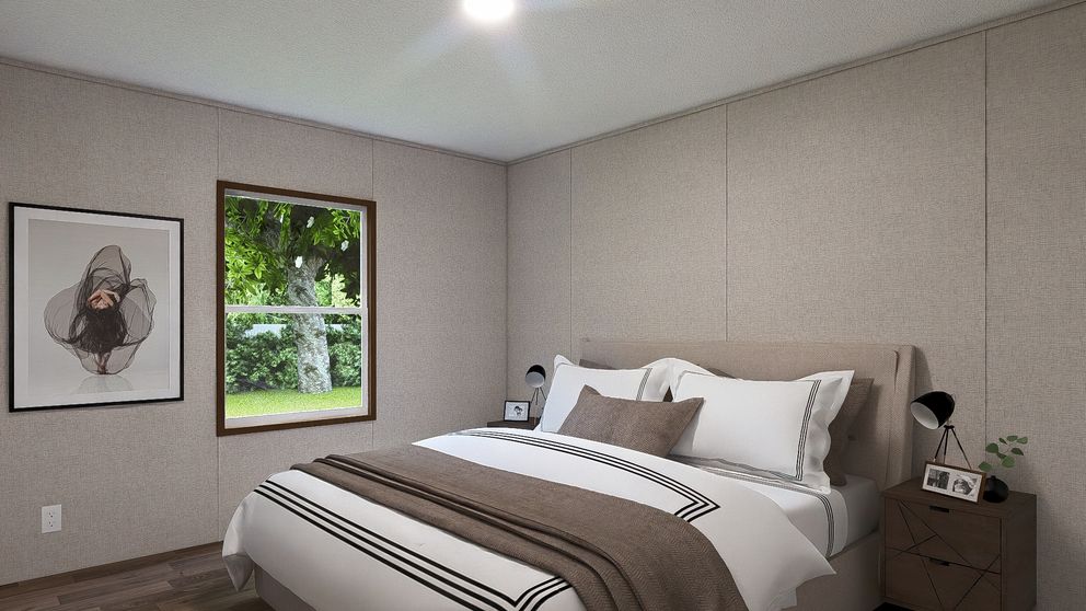 The SYCAMORE Exterior. This Manufactured Mobile Home features 4 bedrooms and 2 baths.