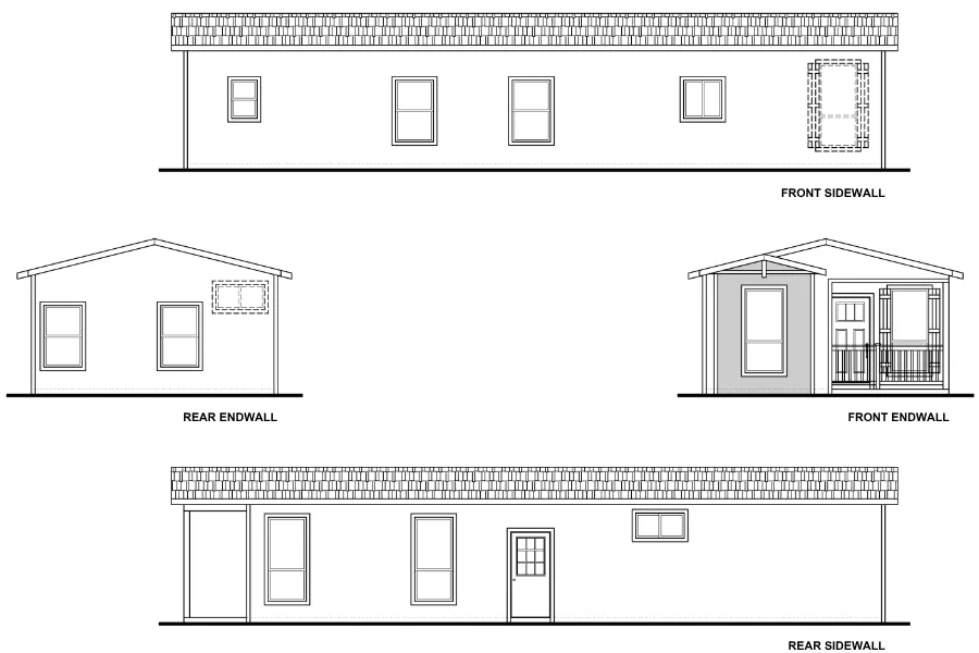 The STONES Exterior. This Manufactured Mobile Home features 3 bedrooms and 2 baths.