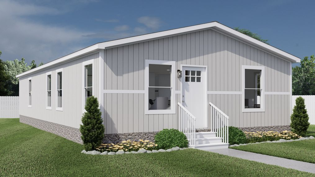 The TEM2852-3A FREE BIRD Exterior. This Manufactured Mobile Home features 3 bedrooms and 2 baths.