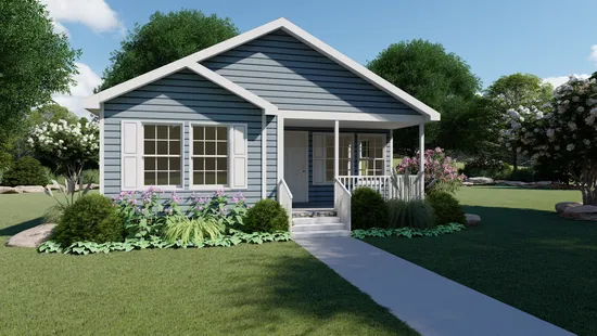 The SCENIC RIDGE VIEW ELITE Exterior. This Manufactured Mobile Home features 3 bedrooms and 2 baths.