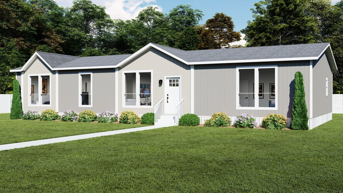 The JOSHUA Exterior. This Manufactured Mobile Home features 4 bedrooms and 2 baths.