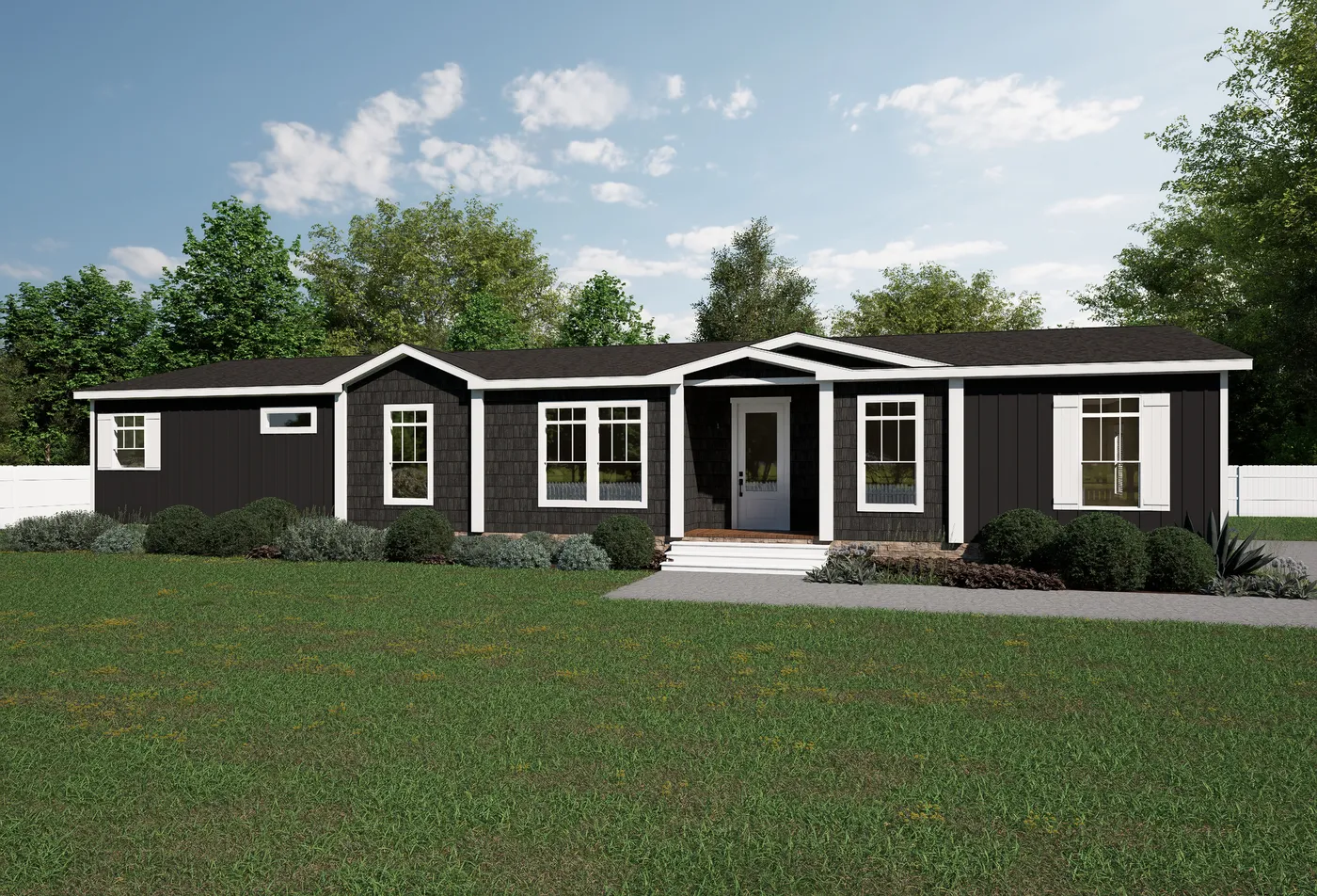 The THE FLORENCE Exterior. This Manufactured Mobile Home features 3 bedrooms and 2.5 baths.