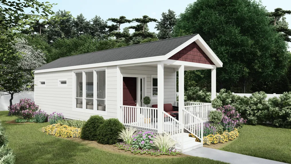 The CASITA 30-1M+8'PORCH     DREAM Exterior. This Manufactured Mobile Home features 1 bedroom and 1 bath.