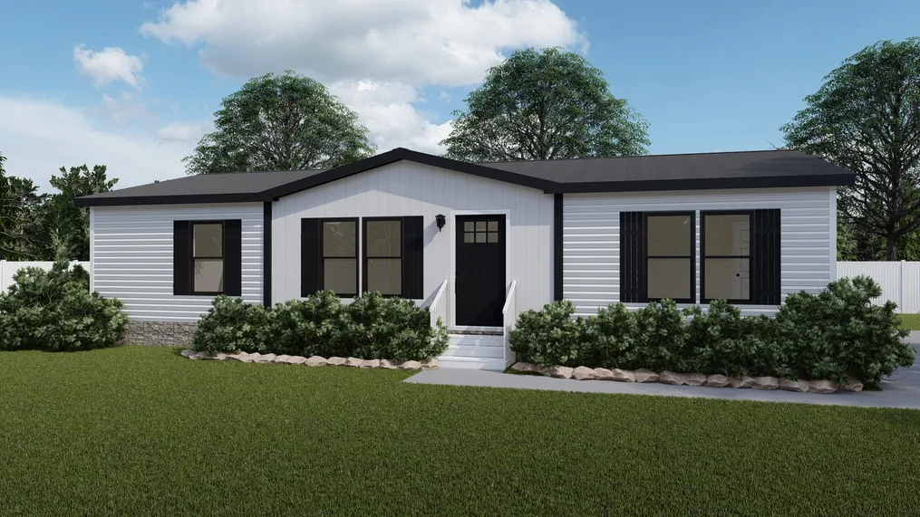 The 2848A Exterior. This Manufactured Mobile Home features 3 bedrooms and 2 baths.