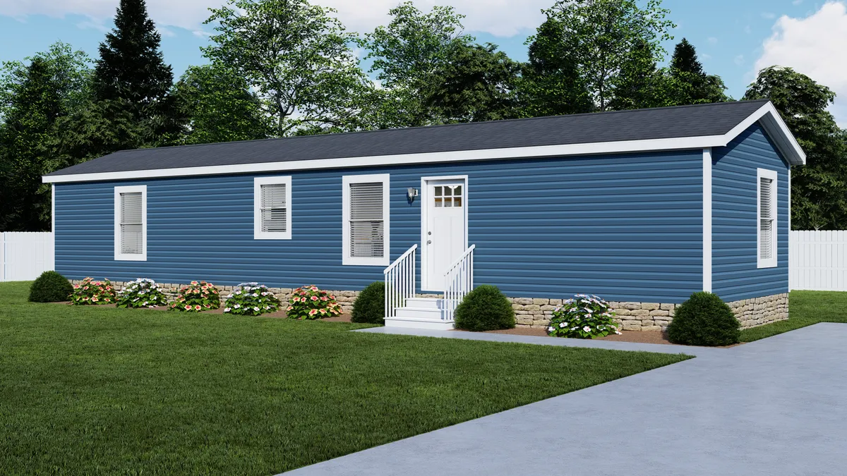 The 5616-4779 THE PULSE Exterior. This Manufactured Mobile Home features 2 bedrooms and 2 baths.