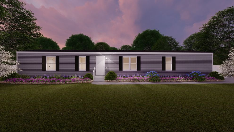 The THE BREEZE Exterior. This Manufactured Mobile Home features 3 bedrooms and 2 baths.