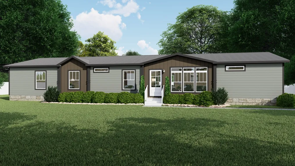 The THE MONTERREY Exterior. This Manufactured Mobile Home features 4 bedrooms and 3 baths.