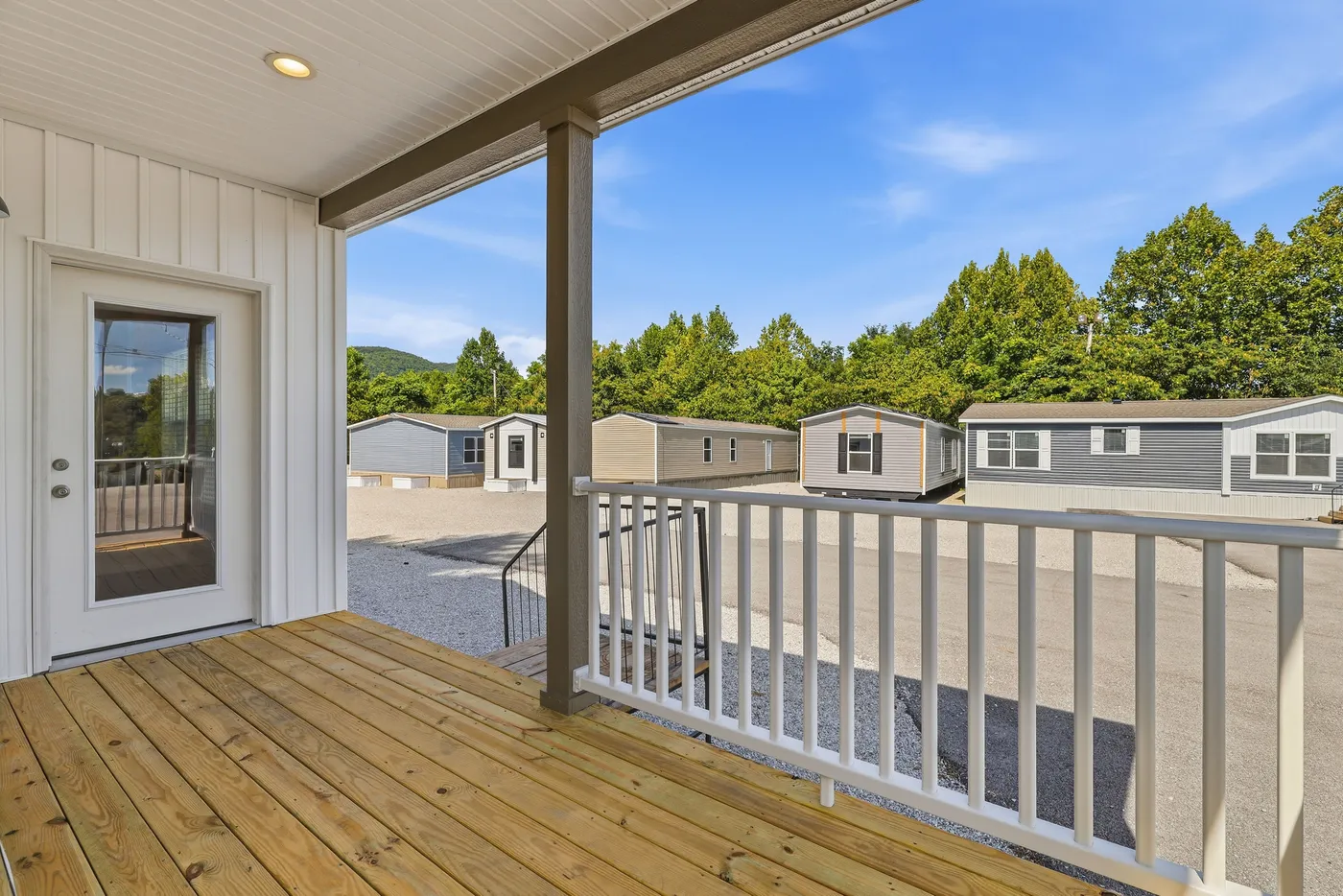 The SOUTHERN CHARM Exterior. This Manufactured Mobile Home features 3 bedrooms and 2 baths.